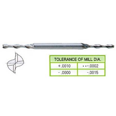 Yg-1 Tool 2 Flute Long Length De Miniature Tialn-Extreme Coated Hss 51018HE
